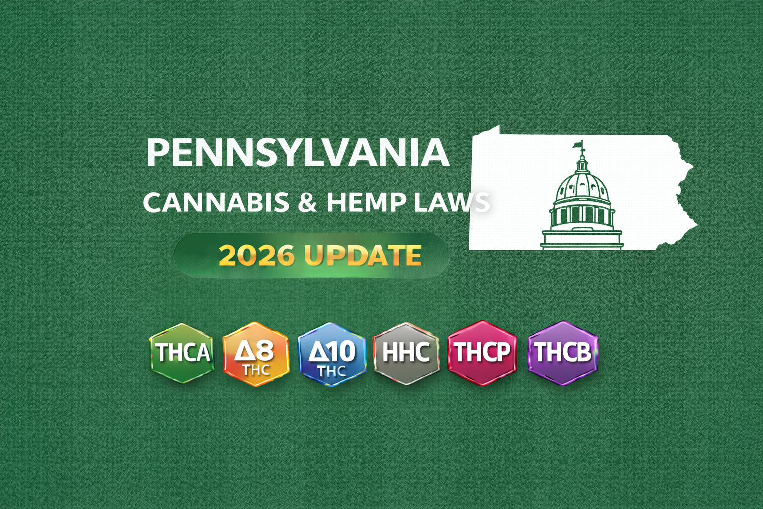 Pennsylvania Cannabis & Hemp Laws (THCA, D8, D10, HHC, THCP, THCB) — 2026 Update