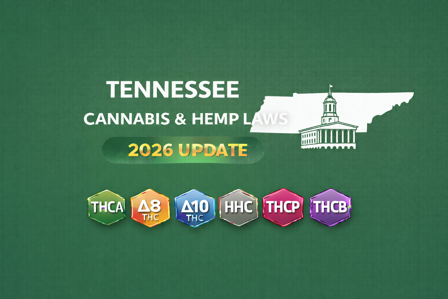 Tennessee Cannabis & Hemp Laws (THCA, D8, D10, HHC, THCP, THCB) — 2026 Update