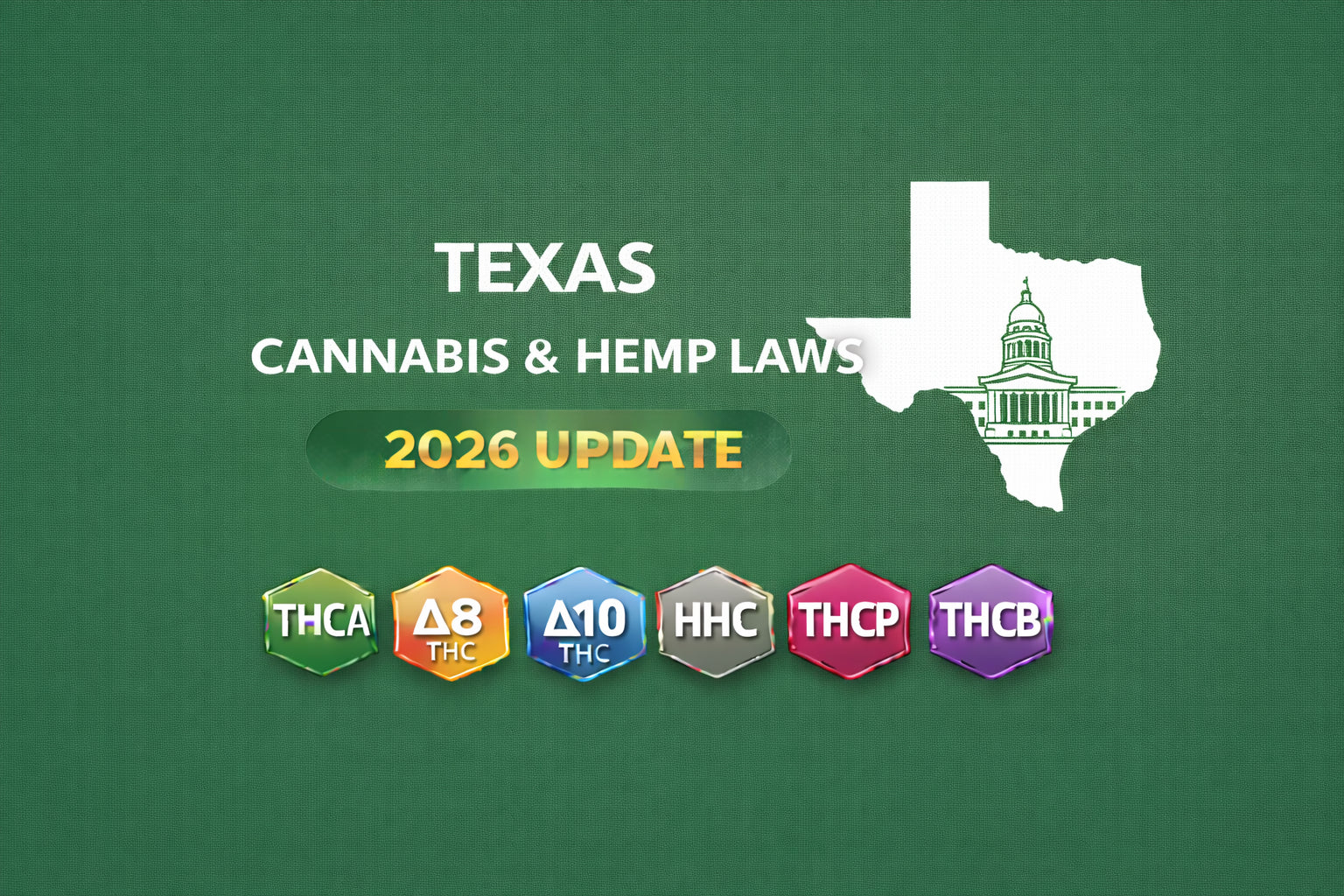 Texas Cannabis & Hemp Laws (THCA, D8, D10, HHC, THCP, THCB) — 2026 Update