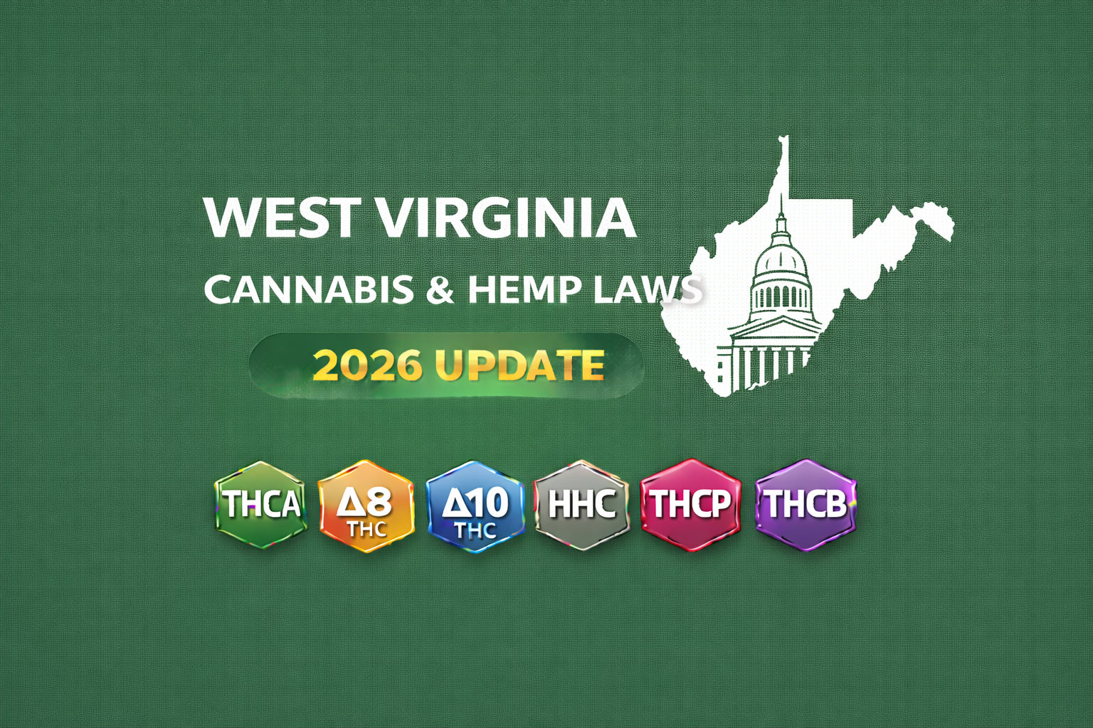 West Virginia Cannabis & Hemp Laws (THCA, D8, D10, HHC, THCP, THCB) — 2026 Update