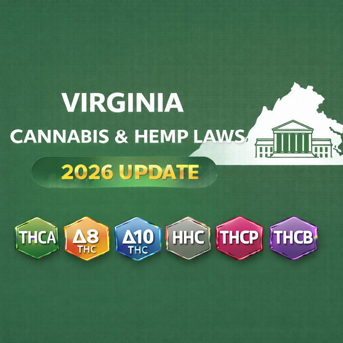 Virginia Cannabis & Hemp Laws (THCA, D8, D10, HHC, THCP, THCB) — 2026 Update