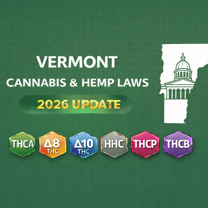 Vermont Cannabis & Hemp Laws (THCA, D8, D10, HHC, THCP, THCB) — 2026 Update