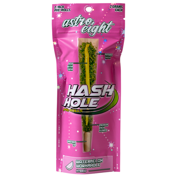 Astro Eight - THCA - Hash Hole - Pre Rolls - Watermelon Wormhole - 4G - Burning Daily