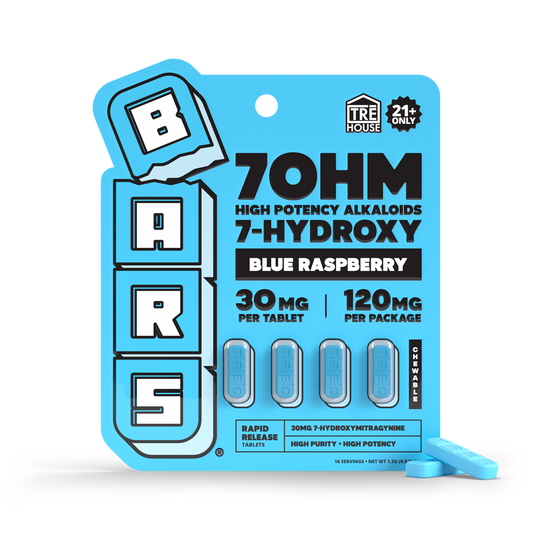 Bars x Tre House - 7OH - Tablets -  Blue Raspberry - 4ct - 30MG