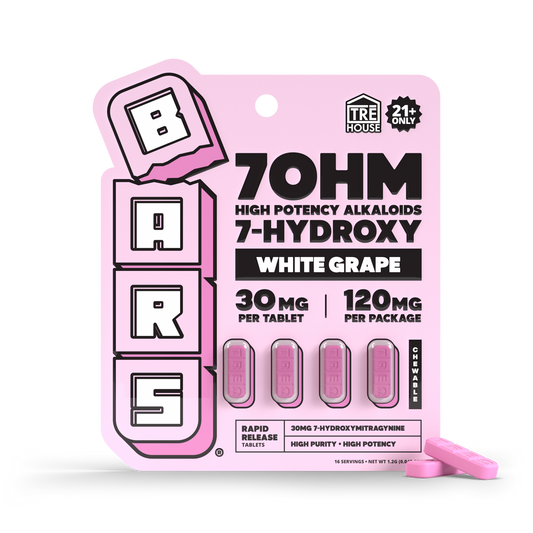 Bars x Tre House - 7OH - Tablets -  White Grape - 4ct - 30MG