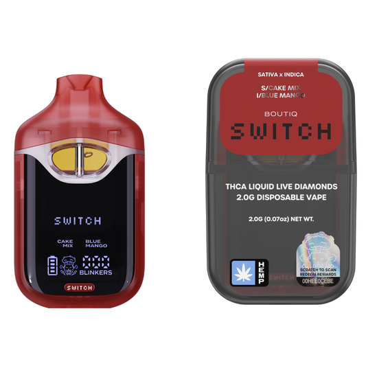 Boutiq - Switch - THCA - Liquid Live Diamonds - Disposable - Cake Mix x Blue Mango - 2G