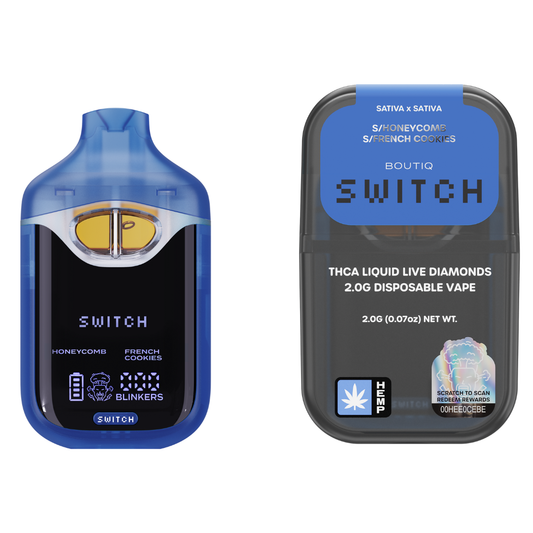 Boutiq - Switch - THCA - Liquid Live Diamonds - Disposable - Honeycomb x French cookies - 2G