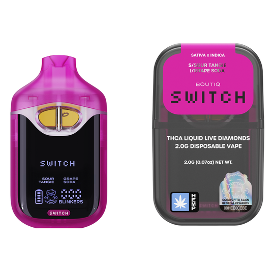 Boutiq - Switch - THCA - Liquid Live Diamonds - Disposable - Sour Tangie x Grape Soda - 2G