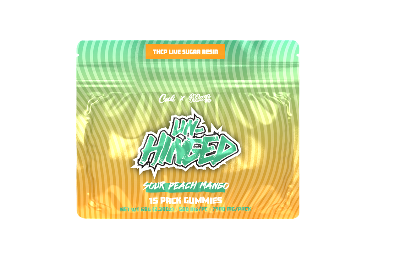 Cali Extrax - Unhinged - Gummies - Sour Peach Mango - 7500 MG - Burning Daily