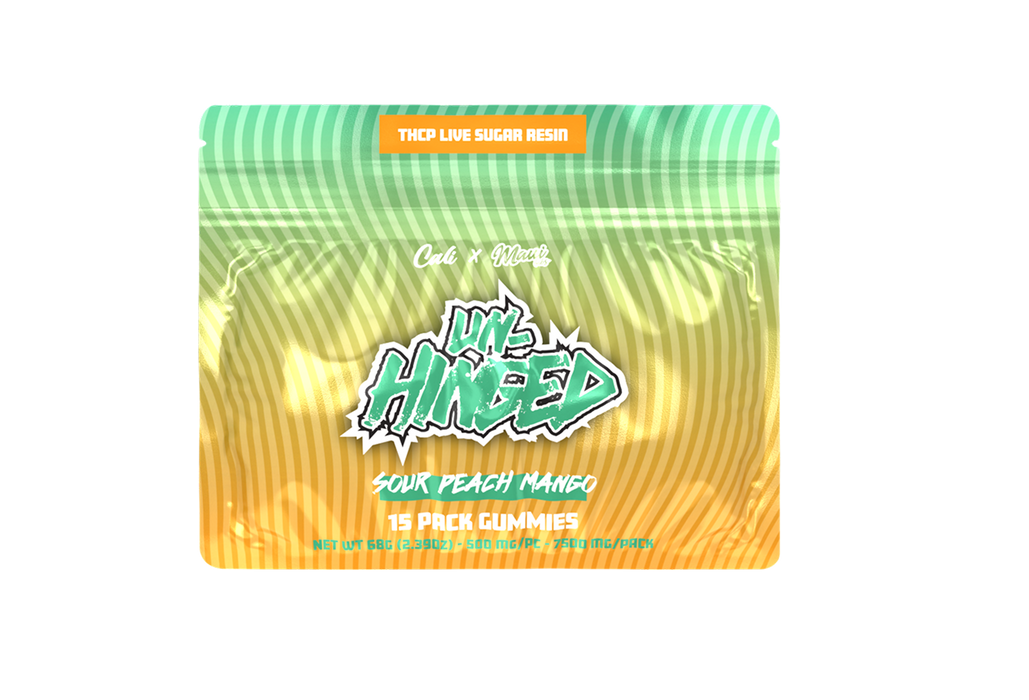 Cali Extrax - Unhinged - Gummies - Sour Peach Mango - 7500 MG - Burning Daily