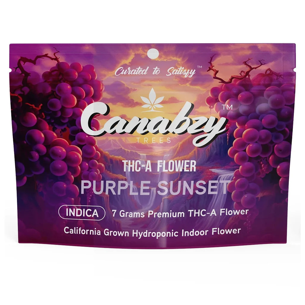 Canabzy - THCA - Flower - Purple Sunset - 7G - Burning Daily