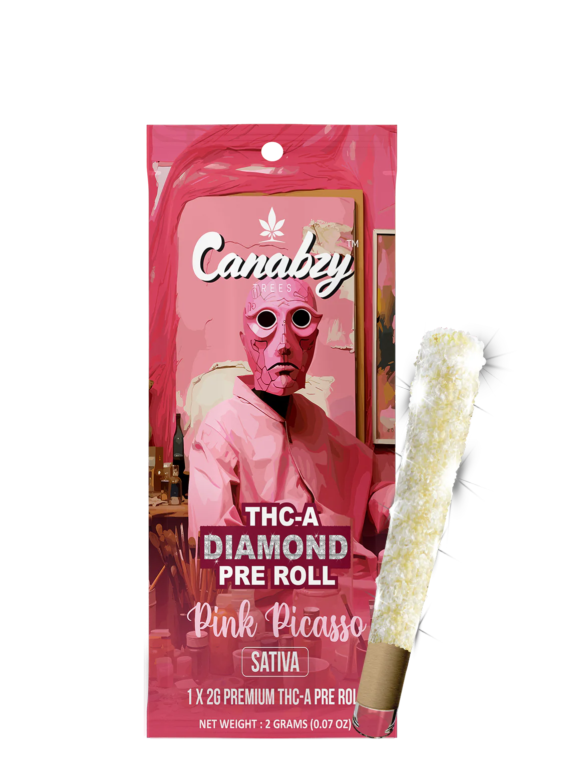 Canabzy - THCA - Diamond Pre Roll - Pink Picasso - 2G