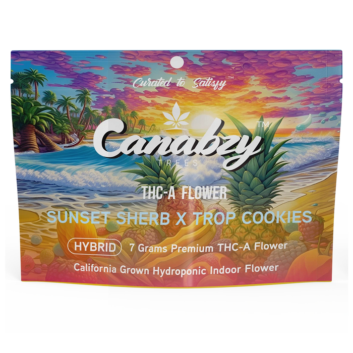 Canabzy - THCA - Flower - Sunset Sherb x Trop Cookies - 7G - Burning Daily