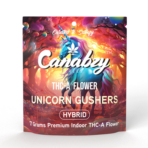 Canabzy - THCA - Flower - Unicorn Gushers - 7G - Burning Daily