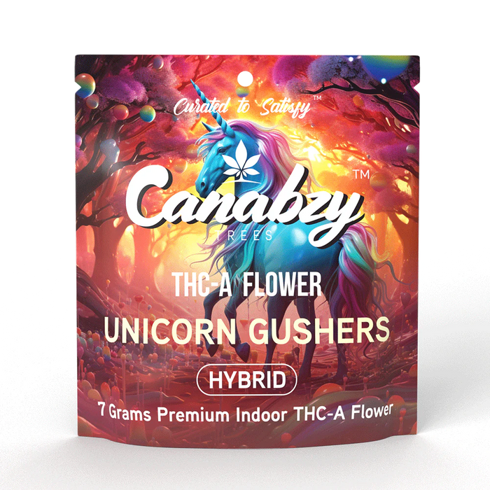 Canabzy - THCA - Flower - Unicorn Gushers - 7G - Burning Daily