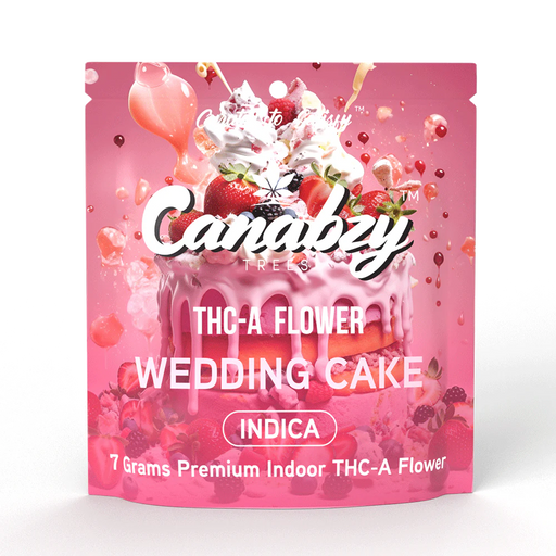 Canabzy - THCA - Flower - Wedding Cake - 7G - Burning Daily