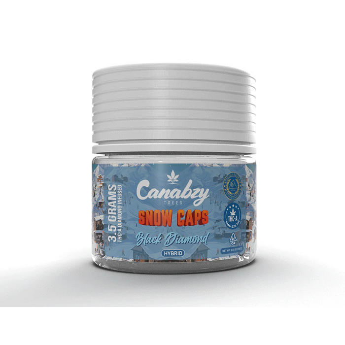 Canabzy - THCA - Snow Cap - Flower - Black Diamond - 3.5G - Burning Daily