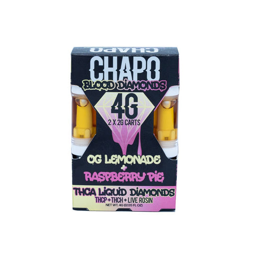 Chapo Extrax - Blood Diamond - THCA - 510 Cartridge - DUO - OG Lemonade & Raspberry Pie - 2G - Burning Daily