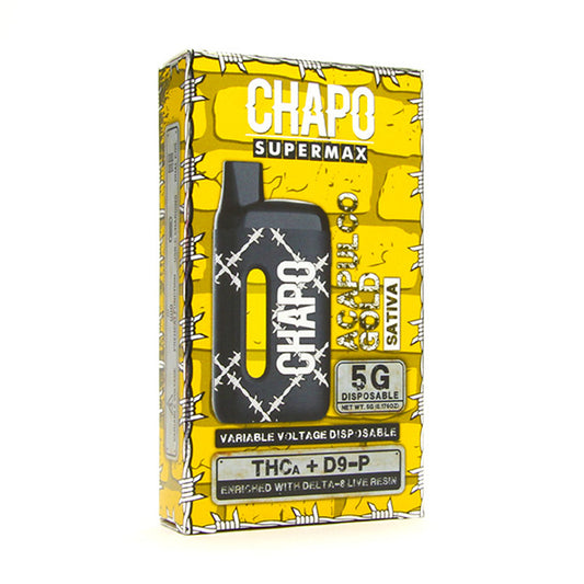 Chapo Extrax - Delta 9P - THCA - Disposable - Acapulco Gold - 5G - Burning Daily