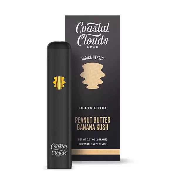 Coastal Clouds - Delta 8 - Disposable - Peanut Butter Banana Kush - 2G - Burning Daily