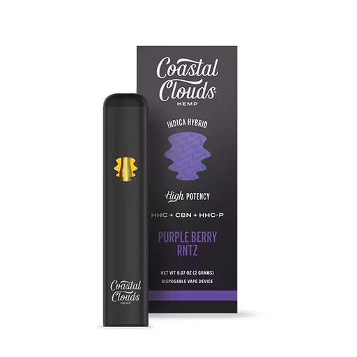 Coastal Clouds - HHC - CBN - HHCP - Disposable - Purple Berry Rntz - 2G - Burning Daily