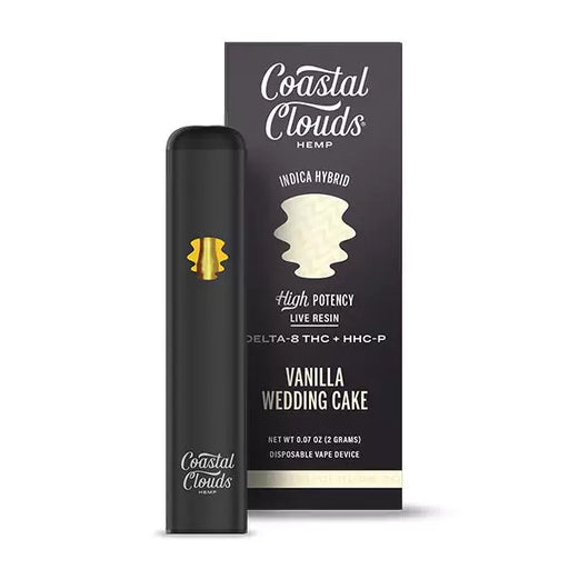 Coastal Clouds - Live Resin - Delta 8 - HHCP - Disposable - Vanilla Wedding Cake - 2G - Burning Daily