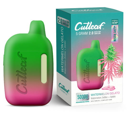 Cutleaf - 2.0 - Live Rosin - Disposable - Watermelon Gelato - 5G