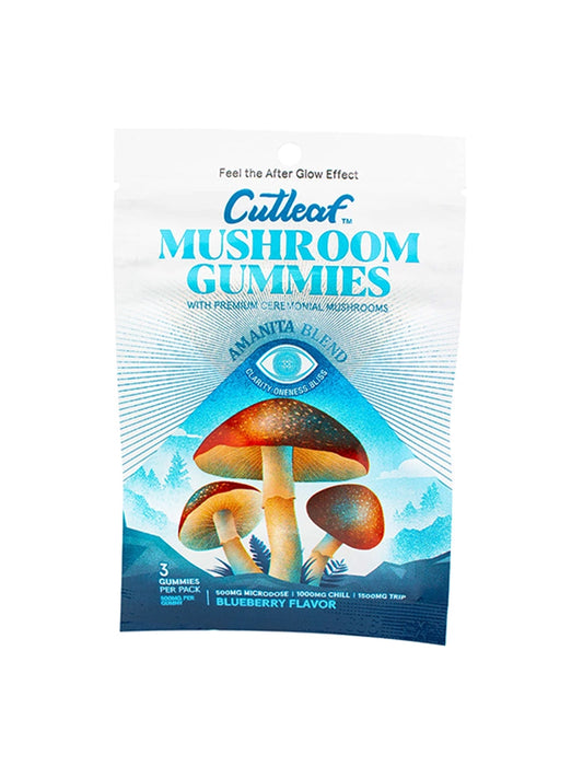 Cutleaf - Amanita Gummies - Blueberry - 1500MG - Burning Daily