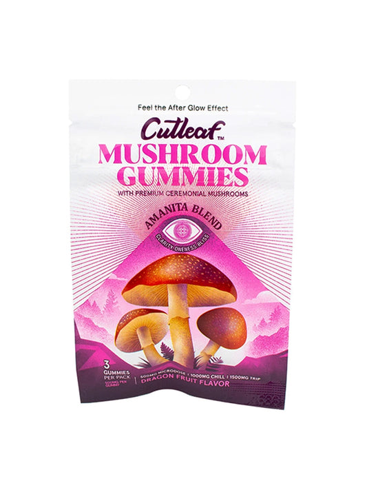 Cutleaf - Amanita Gummies - Dragon Fruit - 1500MG - Burning Daily