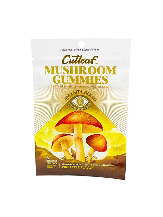 Cutleaf - Amanita Gummies - Pineapple - 1500MG - Burning Daily