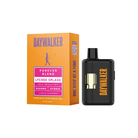 DAYWALKER - Forever Blend - THCA - Delta 8 - THCP - Disposable - Lychee Splash - 5.5G - Burning Daily