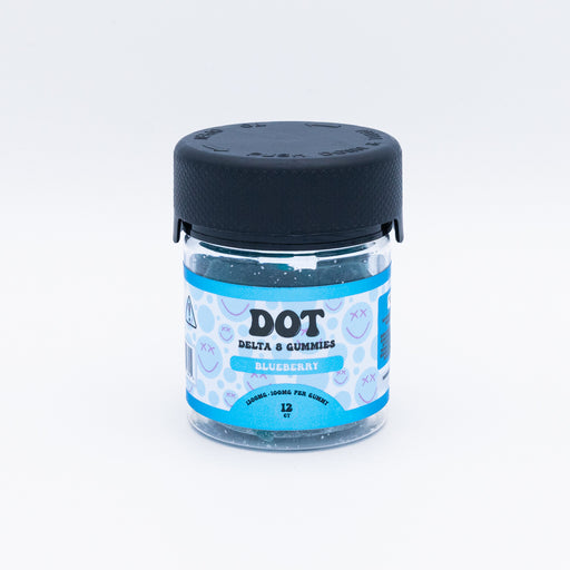 DOT - Delta 8 - Edibles - Gummy Bears - Blueberry - 100MG - Burning Daily