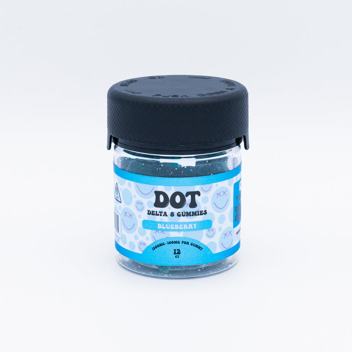 DOT - Delta 8 - Edibles - Gummy Bears - Blueberry - 100MG