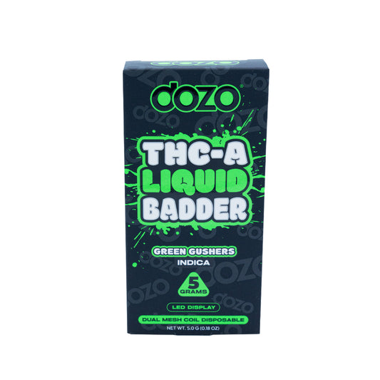 DOZO - THCA - Liquid Badder - Disposable - Green Gushers - 5G