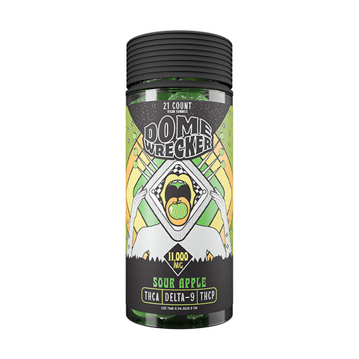 Dome Wrecker - THCA - D9 - THCP - Gummies - Sour Apple - 11000MG - Burning Daily