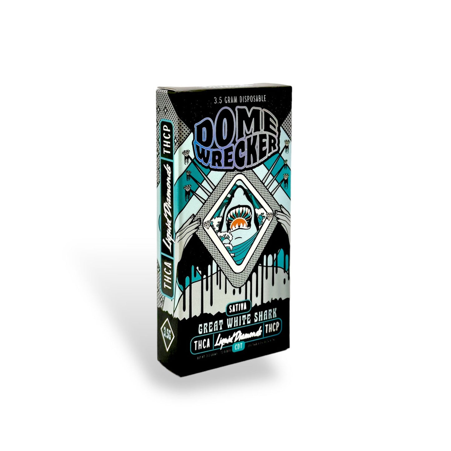 Dome Wrecker - THCA - Liquid Diamond - THCP - Disposable - Great White Shark - 5G