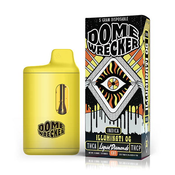 Dome Wrecker - THCA - Liquid Diamond - THCP - Disposable - Illuminati OG - 5G - Burning Daily