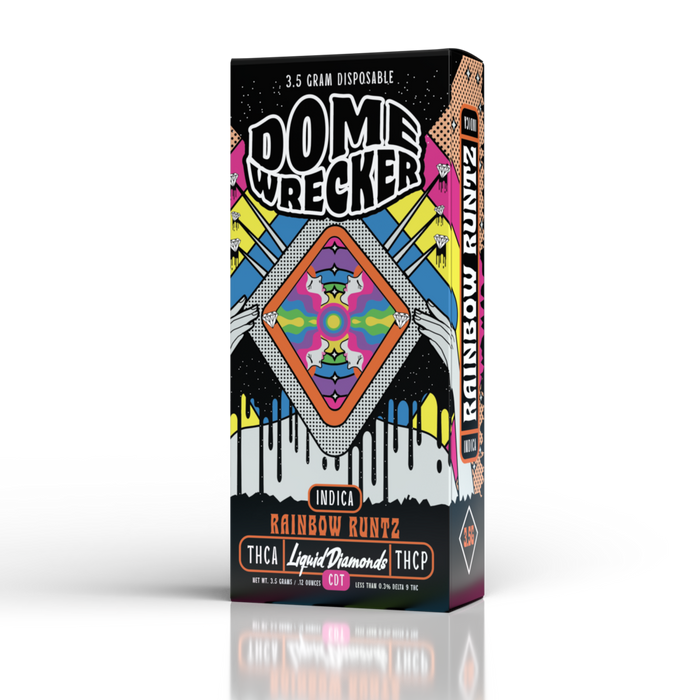 Dome Wrecker - THCA - Liquid Diamond - THCP - Disposable - Rainbow Runtz - 5G - Burning Daily