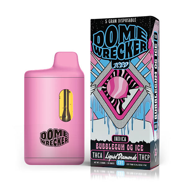 Dome Wrecker - THCA - Liquid Diamond - THCP - ICED - Disposable - Bubblegum OG - 5G - Burning Daily