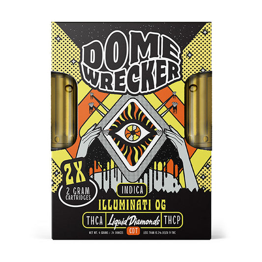 Dome Wrecker - THCA - THCP - 510 Cartridges - 2x2 - Illuminati OG - 4G