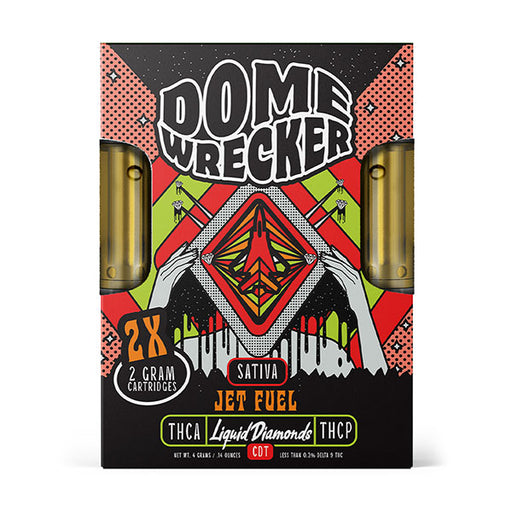Dome Wrecker - THCA - THCP - 510 Cartridges - 2x2 - Jet Fuel - 4G - Burning Daily
