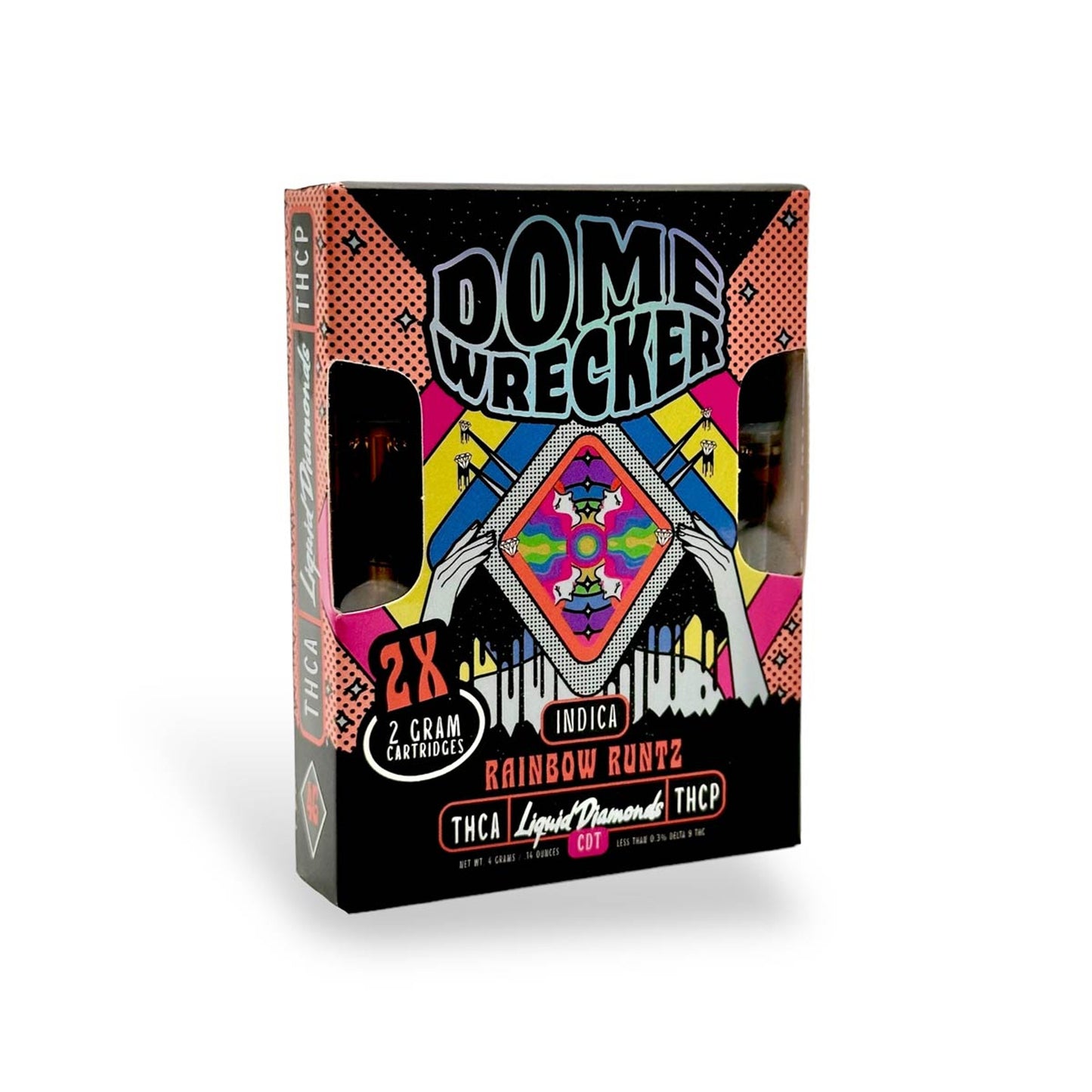 Dome Wrecker - THCA - THCP - 510 Cartridges - 2x2 - Rainbow Runtz - 4G