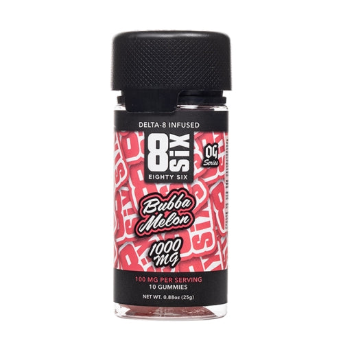 Eighty Six - OG Series - Delta 8 - Gummies - Bubba Melon - 1000MG - Burning Daily