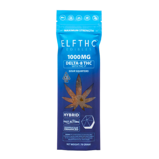 Elfthc - Delta 8 - THCP - Gummies - Sour Squirters - 1000MG - Burning Daily