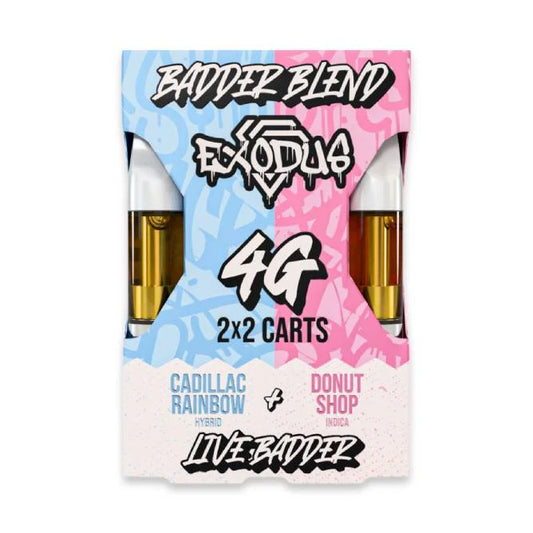 Exodus - THCA - Live Badder - 510 Cartridge - Cadillac Rainbow + Donut Shop - 4G