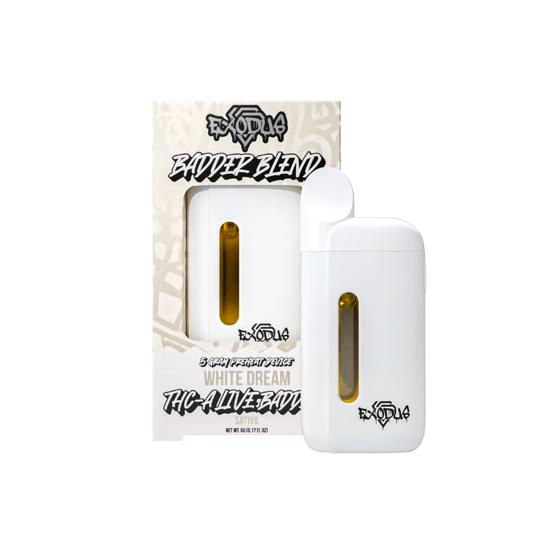 Exodus - THCA - Live Badder - Disposable - White Dream - 5G - Burning Daily