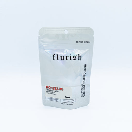 Flurish - Delta 8 - THCA - Gummies - Edibles - Monstars - 5000MG - Burning Daily