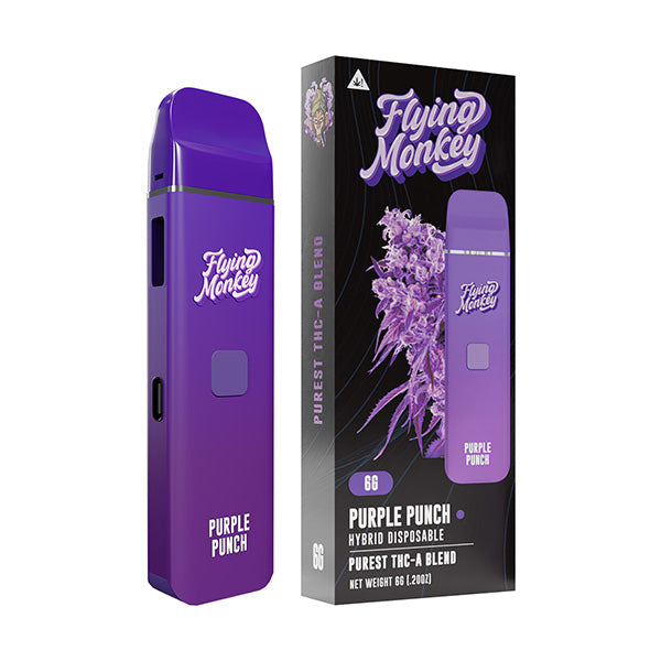 Flying Monkey - Purest - THCA Blend - Disposable - Purple Punch - 6G - Burning Daily