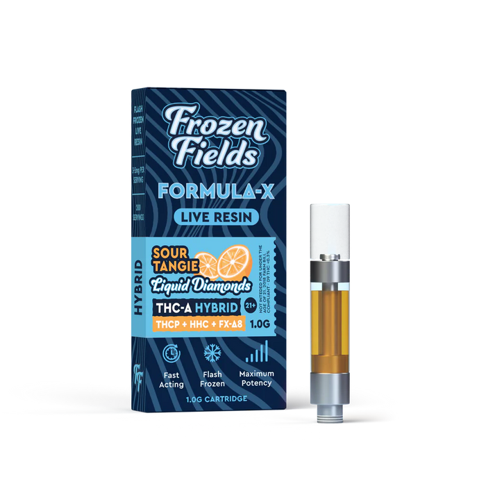 Frozen Fields - THCA - 510 Cartridge - Sour Tangie - 1G - Burning Daily