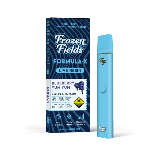 Frozen Fields - THCA - Disposable - Blueberry Yum Yum - Burning Daily